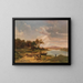 Constructors of boats on the shore - Ignaz Raffalt — framed artwork on a wall