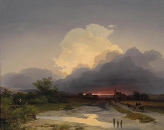 Return to the homeland at dusk - Ignaz Raffalt — artwork view