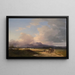 Landscape painting of the Prealpine region with a cart on the road - Ignaz Raffalt — framed artwork on a wall