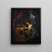 Hébé boit l'aigle de Zeus avec du nectar - Ignaz Unterberger — framed artwork on a wall