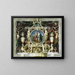 Juno and Flora - Ignaz Unterberger — framed artwork on a wall