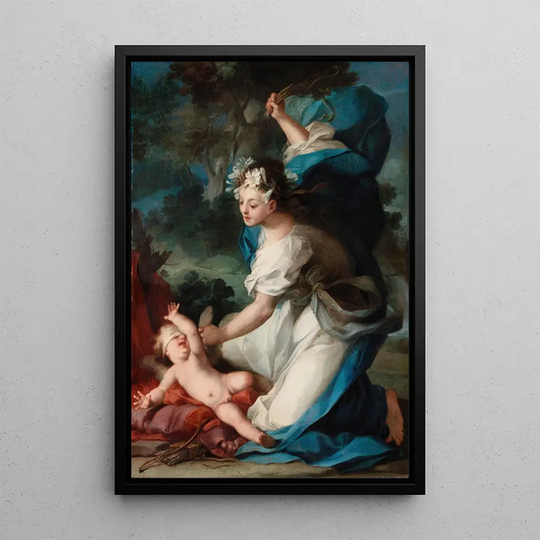 Cupidon châtié - Ignazio Stern — framed artwork on a wall