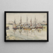 Boats in the Port - Igor Pčel — framed artwork on a wall