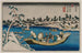 a distant view of snow on the Sumida River in Edo - Ikeda Eisen — artwork view
