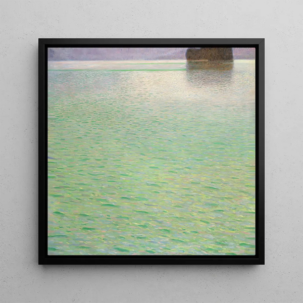Island in the Attersee - Gustav Klimt — framed artwork on a wall