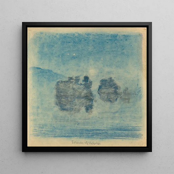 Islands of Victory - Arthur Bowen Davies — framed artwork on a wall