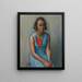 Girl sitting - Ilmari Aalto — framed artwork on a wall