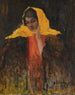 Portrait of a lady with a yellow shawl - Ilya Abramovich Grinman — artwork view