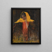 Portrait of a lady with a yellow shawl - Ilya Abramovich Grinman — framed artwork on a wall