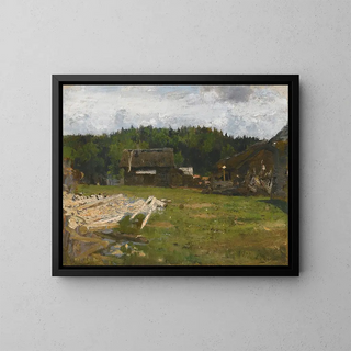 Forest Glade near Tchougouïv, Ukraine - Ilya Efimovich Repin — framed artwork on a wall