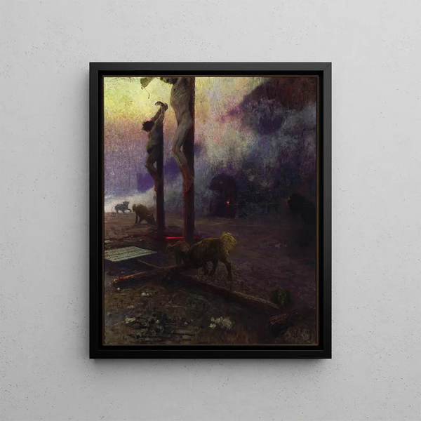 Golgotha - Ilya Efimovich Repin — framed artwork on a wall