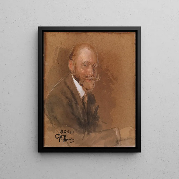 Portrait of Prince Vladimir Baryatinsky - Ilya Efimovich Repin — framed artwork on a wall