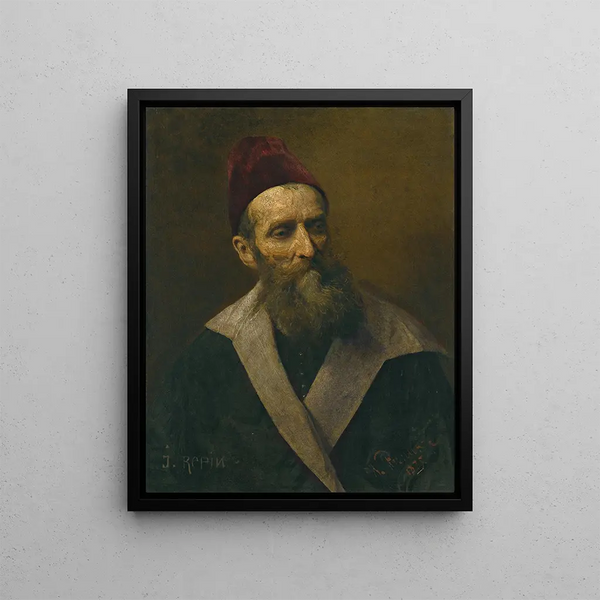 Portrait of a Man - Ilya Efimovich Repin — framed artwork on a wall