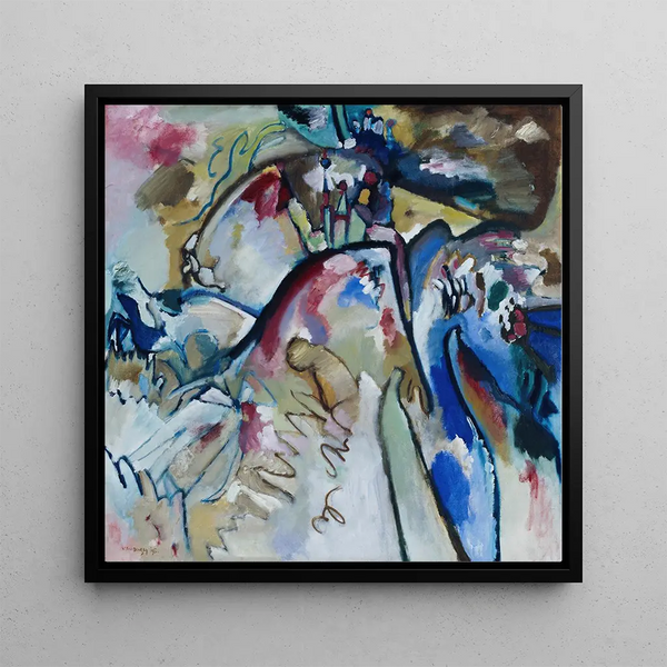 Improvisation 21a - Wassily Kandinsky — framed artwork on a wall