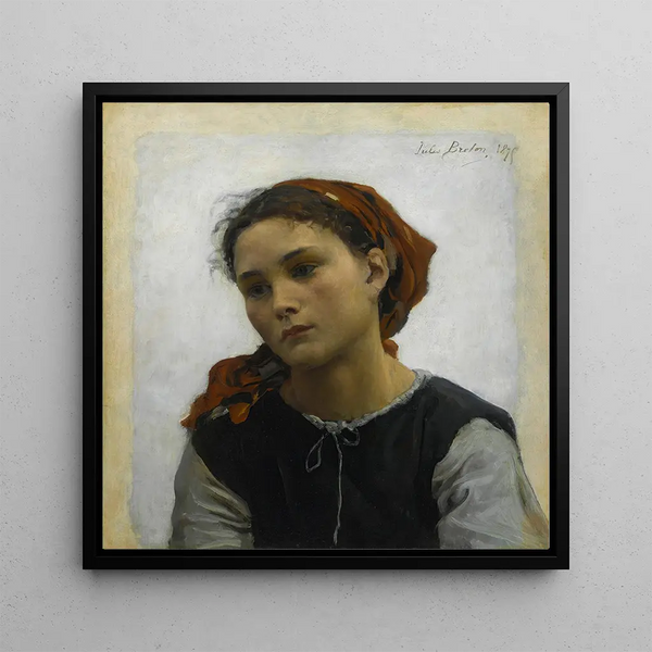 Innocente - Jules Breton — framed artwork on a wall