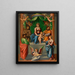 The Virgin and Child Enthroned with Saint Paul, Saint Francis of Assisi, Saint Joseph, and Mary Magdalene - Innocenzo da Imola — framed artwork on a wall
