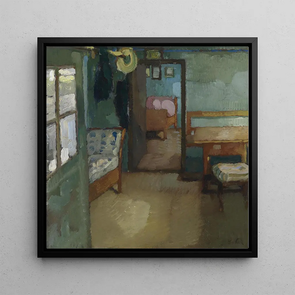 Interior Painting - Leo Putz — framed artwork on a wall