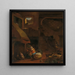 Interior of a peasant's hut - Hendrick Mommers — framed artwork on a wall