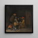 Interior of a guardroom with four figures drinking and playing cards - Gerard ter Borch — framed artwork on a wall