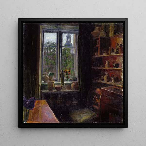 Interior of Copenhagen - Thorvald Erichsen — framed artwork on a wall