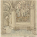 Interior of Notre-Dame in Paris - Wilhelm Cornelis Bauer — displayed in an interior