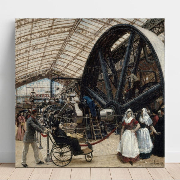 Reproduction of the painting Interior painting of the machinery gallery at the 1889 World's Fair - Louis Béroud