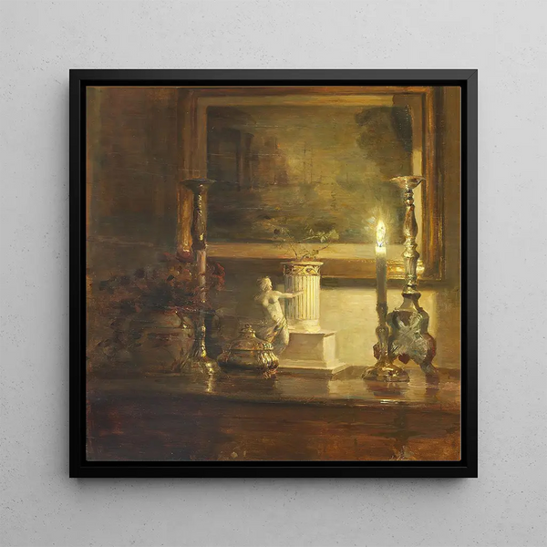 Interior painting of the artist's house - Carl Holse — framed artwork on a wall