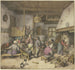 Interior tavern painting with peasants smoking, drinking, and caressing - Adriaen van Ostade — artwork view