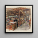 Interior of the Marché des Enfants Rouges Painting 3rd arrondissement - Frédéric Houbron — framed artwork on a wall