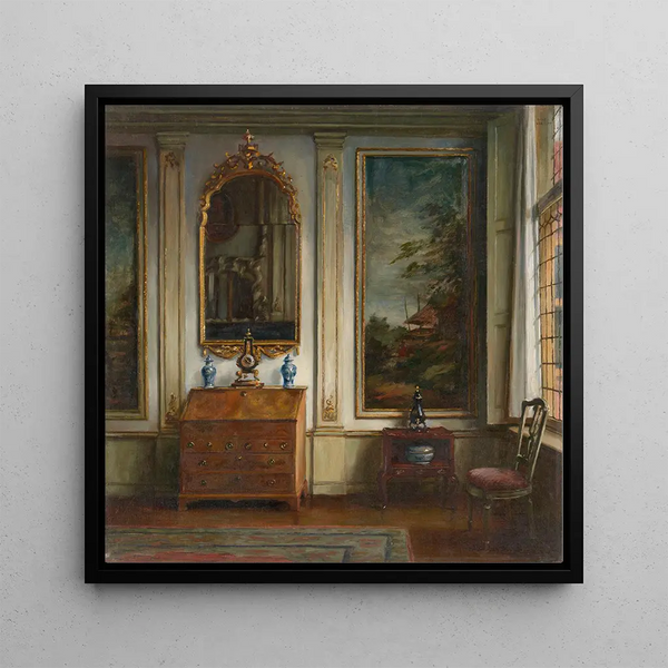 Interior painting of the Frans Hals Museum - Dolf Van Roy — framed artwork on a wall