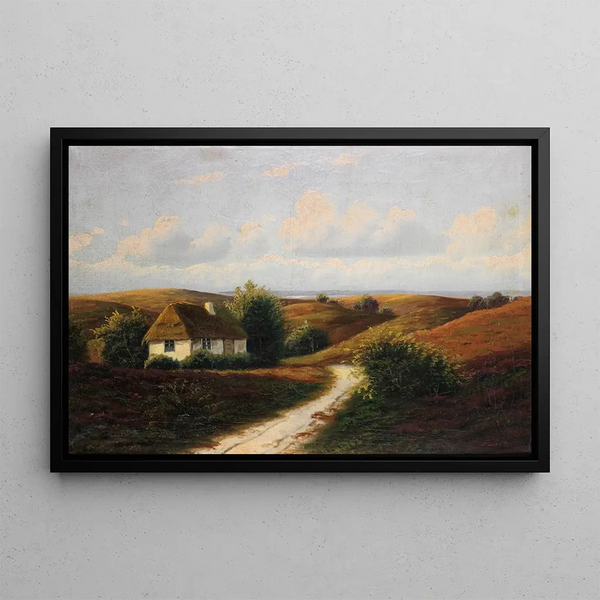 Summer Landscape Painting - Iosif Evstafevich Krachkovsky — framed artwork on a wall