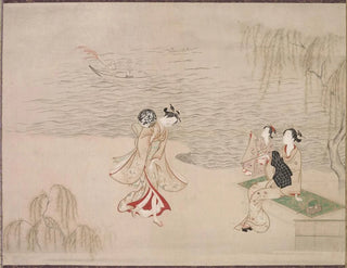 Beautés au bord de la mer - Ippitsusai Bunchō — artwork view