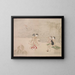 Beautés au bord de la mer - Ippitsusai Bunchō — framed artwork on a wall