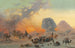 a caravan in the desert during a simoon - Ippolito Caffi — artwork view