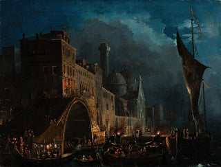 Une nuit de gala vénitienne - Ippolito Caffi — artwork view