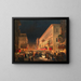 Carnival in Rome, the Festival of Moccoletti - Ippolito Caffi — framed artwork on a wall