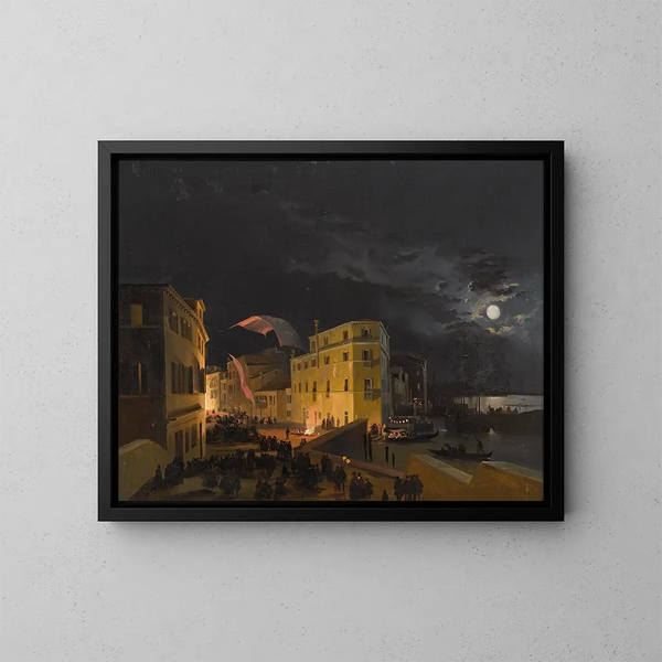 Festival in Venice - Ippolito Caffi — framed artwork on a wall