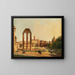 Vue du Forum romain avec le temple de Castor et Pollux - Ippolito Caffi — framed artwork on a wall