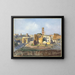 L'arc de Titus and the temple of Venus and Rome near the Roman Forum - Ippolito Caffi — framed artwork on a wall