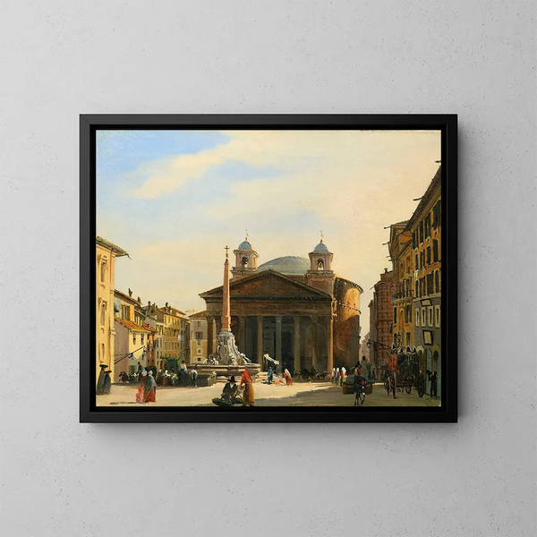 Le Panthéon de Rome - Ippolito Caffi — framed artwork on a wall