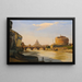 View of Castel Sant'Angelo, Rome - Ippolito Caffi — framed artwork on a wall