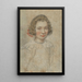 Portrait of a Young Girl - Ippolito Leoni — framed artwork on a wall