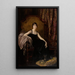 Portrait of an elegant lady and her dog - Isaac Cohen — framed artwork on a wall