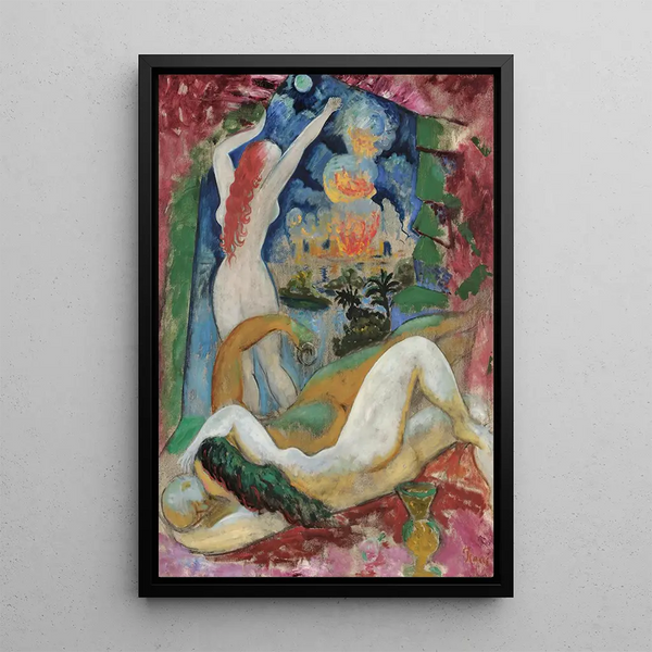 Loth et ses filles - Isaac Grünewald — framed artwork on a wall