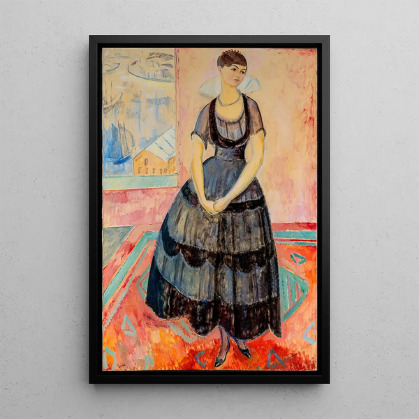 Mademoiselle S C Painting - Isaac Grünewald — framed artwork on a wall