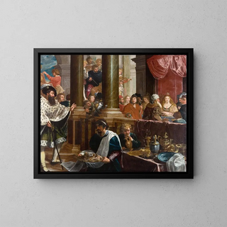 A feast - Isaac Isaacsz — framed artwork on a wall