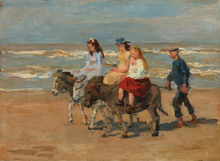 a donkey ride on the Scheveningen beach - Isaac Israëls — artwork view