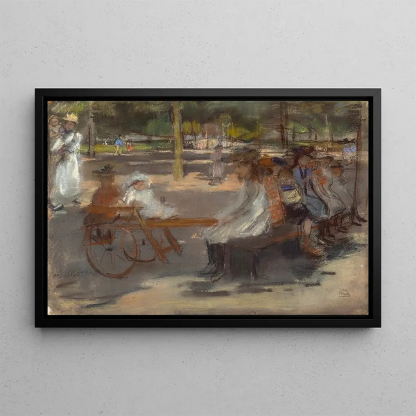 Children in the park - Isaac Israëls — framed artwork on a wall