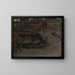 Damrak at Night - Isaac Israëls — framed artwork on a wall