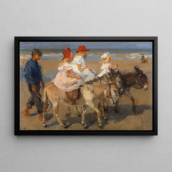 Balades à Dos d'Âne sur la Plage - Isaac Israëls — framed artwork on a wall